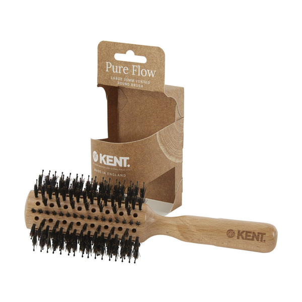 Kent Brushes Pure Flow Large Vented 70mm Bristle Nylon Mix Round Brush