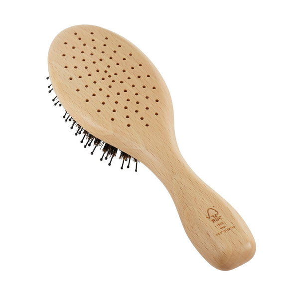 Kent Brushes Pure Flow Vented Oval Cushion Bristle Nylon Mix Hairbrush