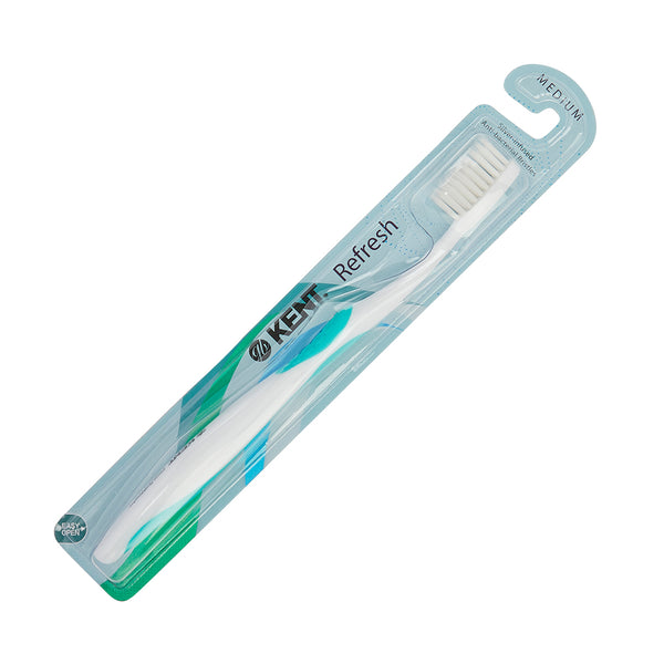 Kent Brushes Silver-infused Medium Toothbrush In Green