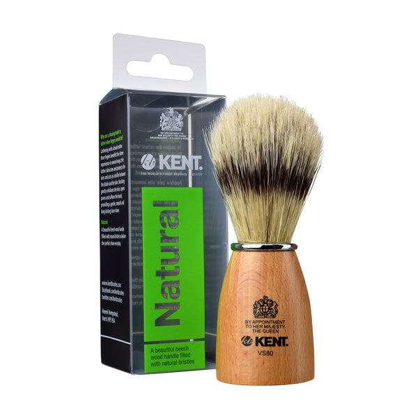 kent brushes Small Wooden Socket Badger Effect Bristle Shaving Brush