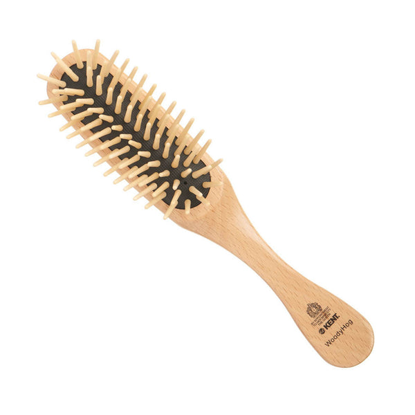 kent brushes WoodyHog Beechwood Wooden Quill Hairbrush