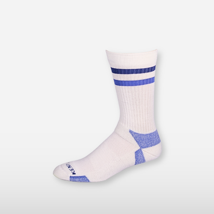 kentwool Men's Retro Crew Blue Stripe