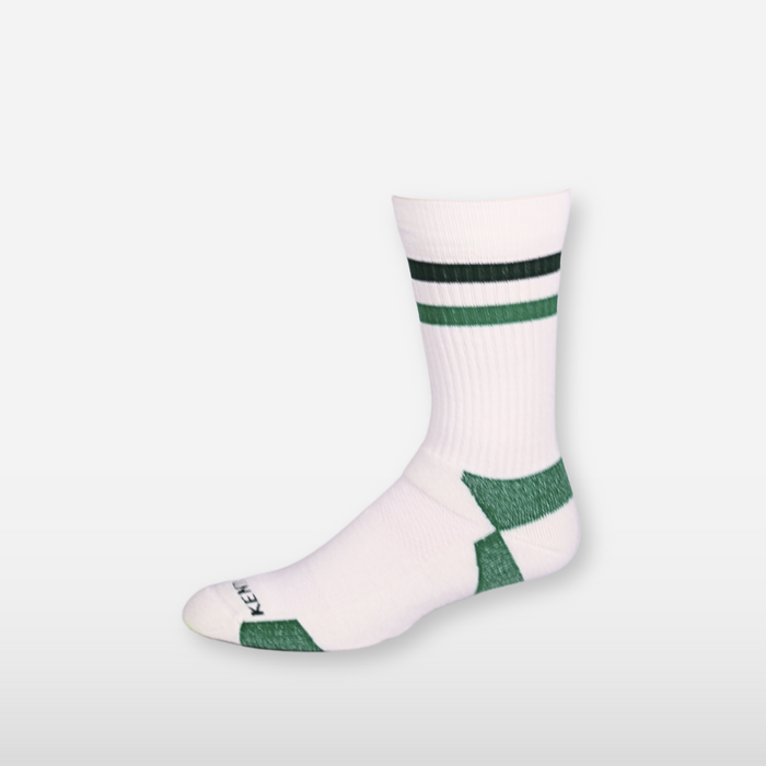 kentwool Men's Retro Crew Green Stripe