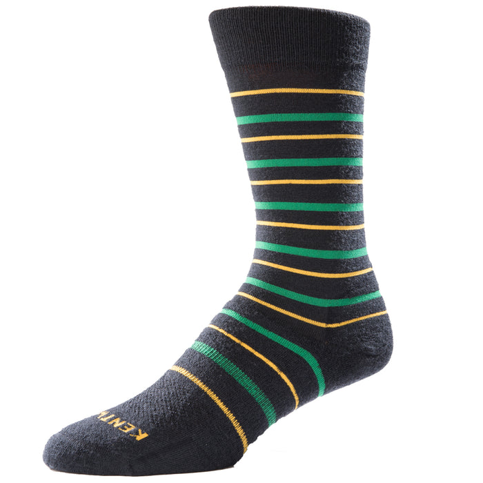 kentwool Striped Dress Socks - Closeout Kelly Green
