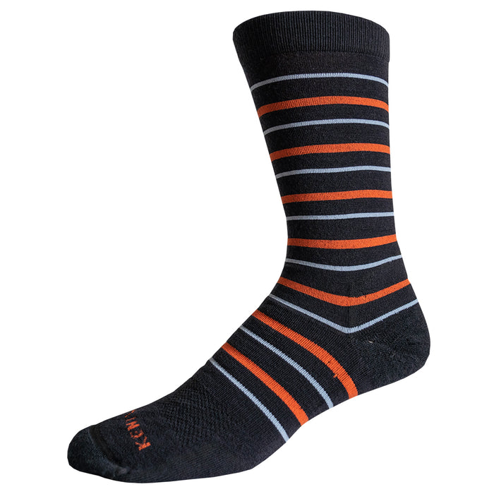 Kentwool Striped Dress Socks - Closeout Blue And Orange