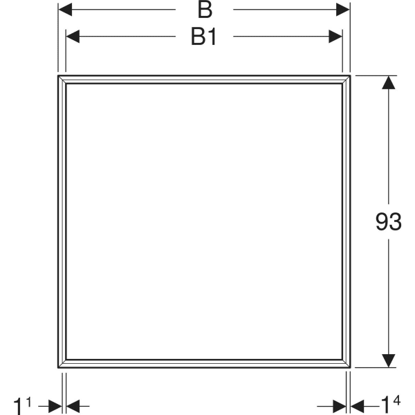 Keramag Cover Frame For Geberit ONE Mirror Cabinet Concealed Installation