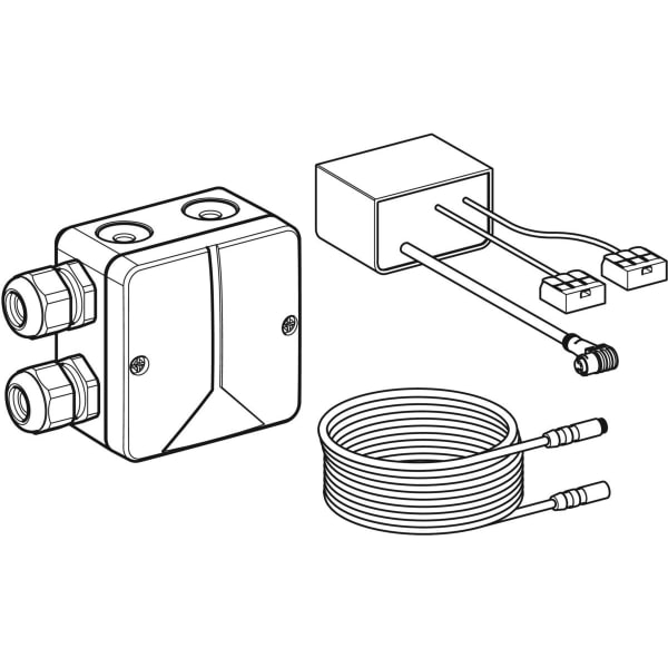 Keramag Geberit 230 V / 12 V / 50 Hz Power Supply Unit Set With 1.8 m Voltage Supply Cable And Combination Outlet Mounting Box