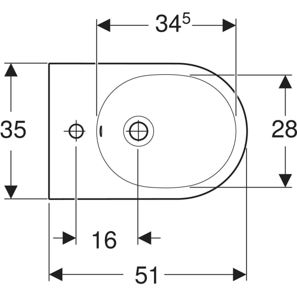Keramag Geberit Acanto Floor-standing Bidet Back-to-wall Shrouded