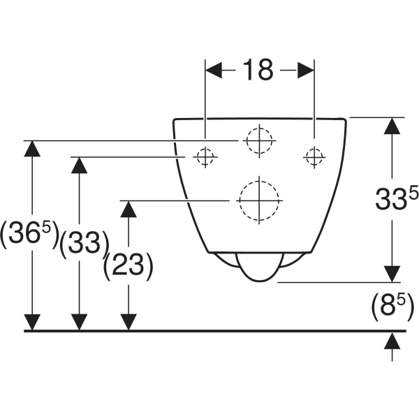 Keramag Geberit Acanto Wall-hung WC Washdown Shrouded TurboFlush