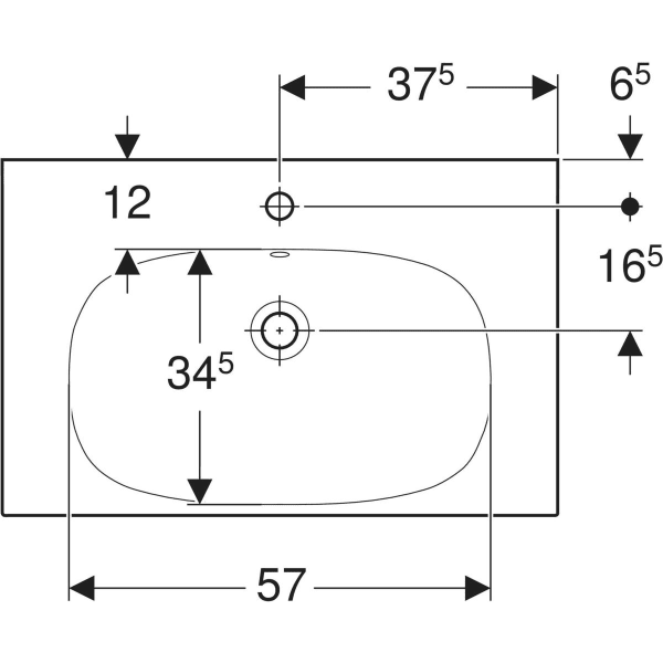 Keramag Geberit Acanto Washbasin With Shelf Surface