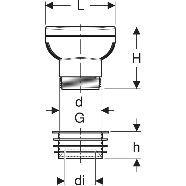 Keramag Geberit Air Admittance Valve GRB50 For Drainage Systems