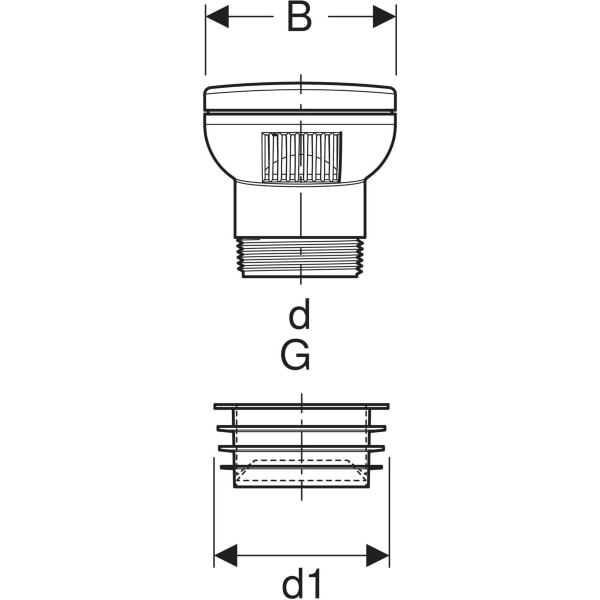 Keramag Geberit Air Admittance Valve GRB50 For Drainage Systems