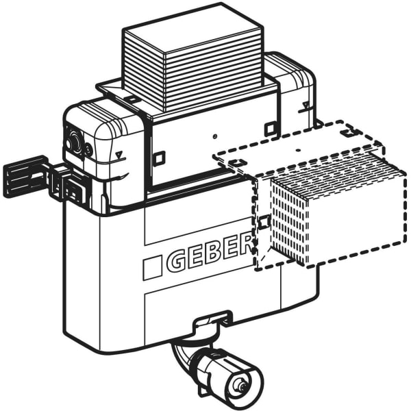 Keramag Geberit Alpha Concealed Cistern 12 Cm 4.5 / 3 Litres Installation Height 82 Cm