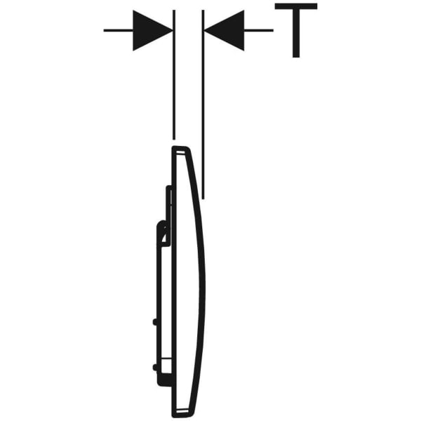 Keramag Geberit Alpha01 Actuator Plate Square Dual Flush