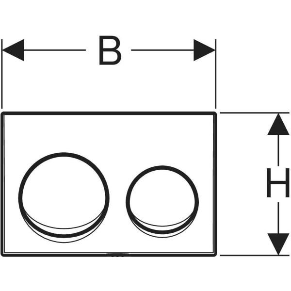 Keramag Geberit Alpha25 Actuator Plate Round Dual Flush