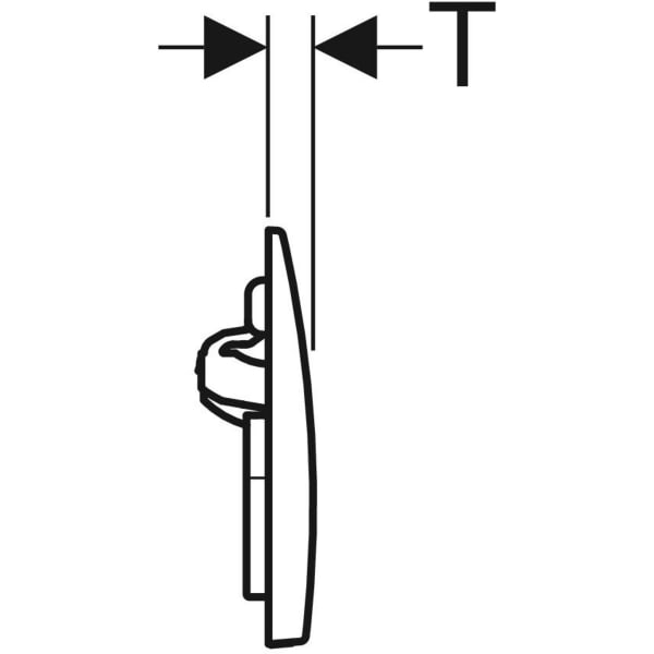 Keramag Geberit Alpha25 Actuator Plate Round Dual Flush