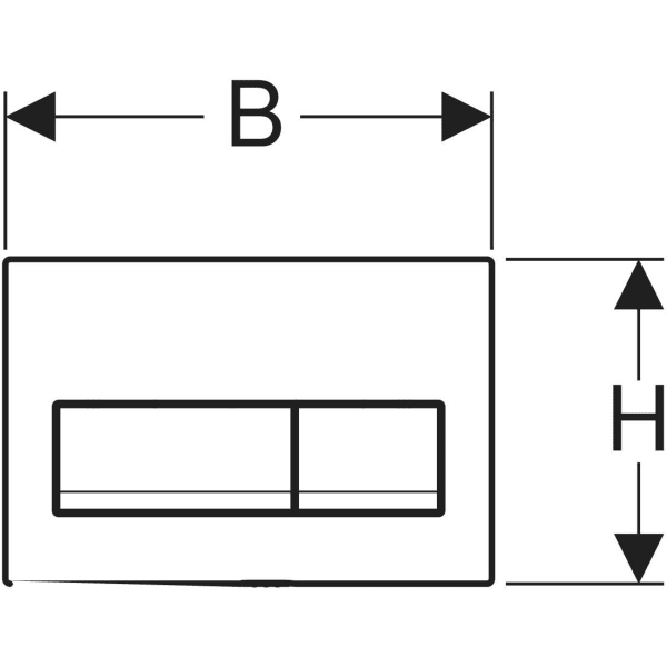 Keramag Geberit Alpha50 Actuator Plate Square Dual Flush