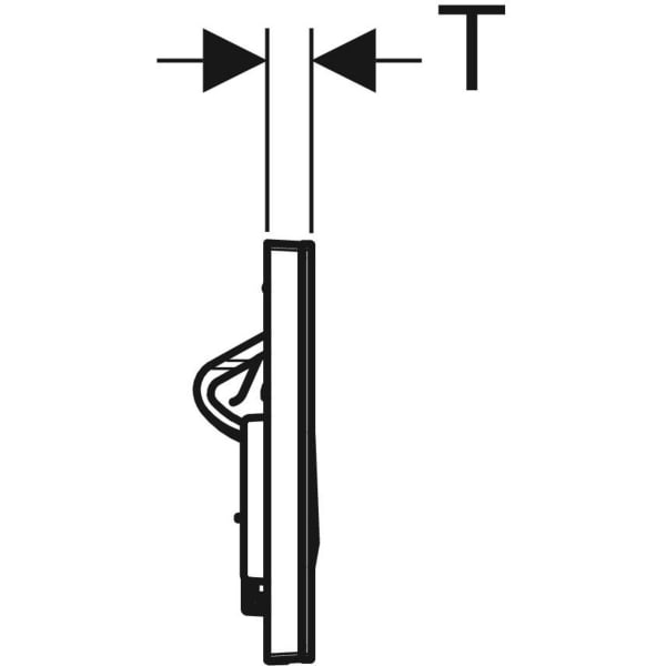 Keramag Geberit Alpha50 Actuator Plate Square Dual Flush