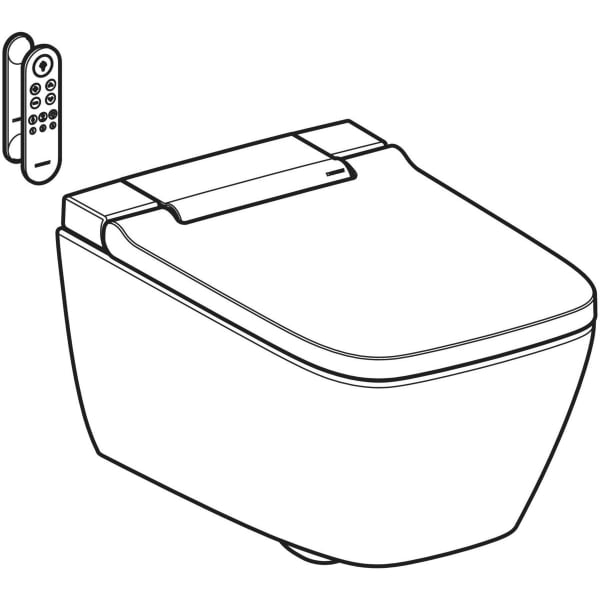 Keramag Geberit AquaClean Sela WC Complete Solution Wall-hung WC Square