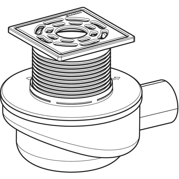 Keramag Geberit Aquorea Floor Drain 10 X 10 cm Hole Grating