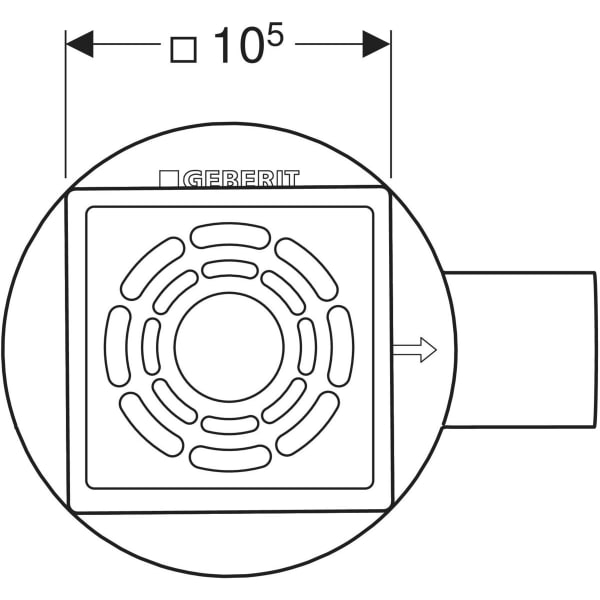 Keramag Geberit Aquorea Floor Drain 10 X 10 cm Hole Grating