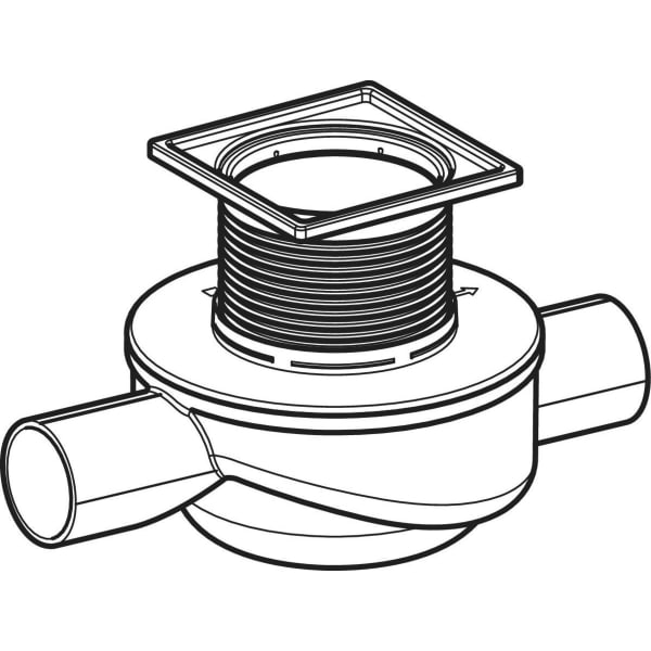 Keramag Geberit Aquorea Floor Drain Slotted Grating 10 X 10 Cm Rear Inlet