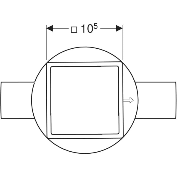 Keramag Geberit Aquorea Floor Drain Slotted Grating 10 X 10 Cm Rear Inlet