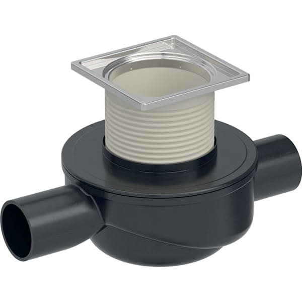 keramag Geberit Aquorea floor drain slotted grating 10 x 10 cm rear inlet