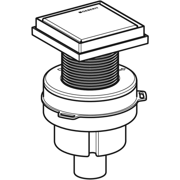 Keramag Geberit Aquorea Floor Drain With Top Piece Made Of PP D50 Tile-bearing Grating 10 X 10 Cm