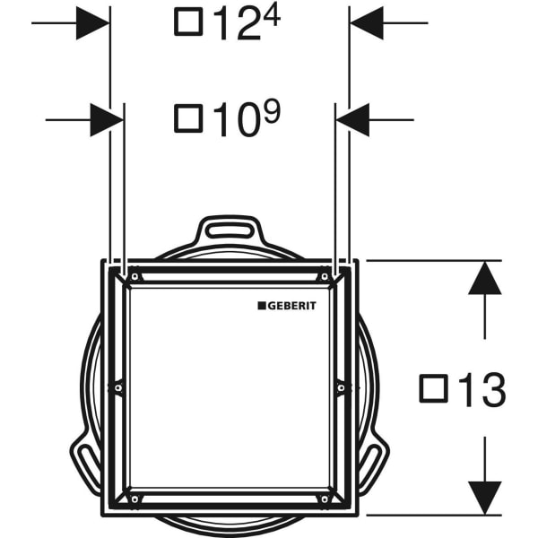 Keramag Geberit Aquorea Floor Drain With Top Piece Made Of PP D50 Tile-bearing Grating 10 X 10 Cm