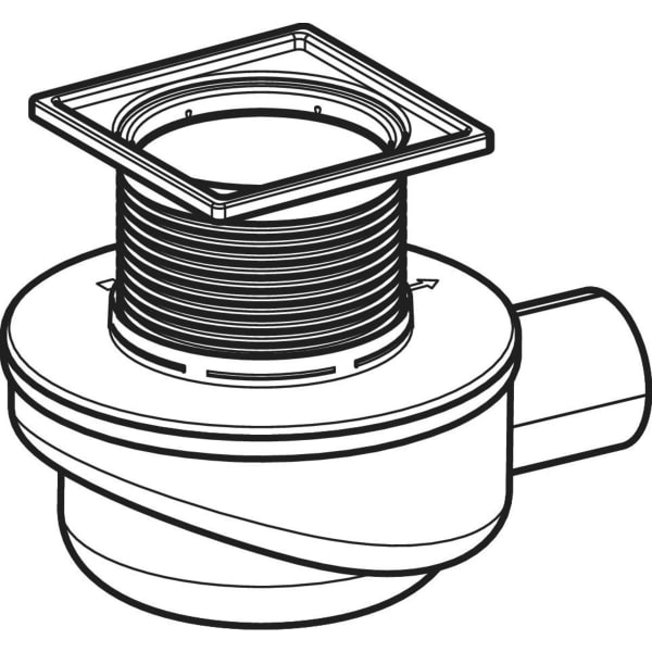 Keramag Geberit Aquorea Floor Drain Without Slotted Grating 10 X 10 Cm