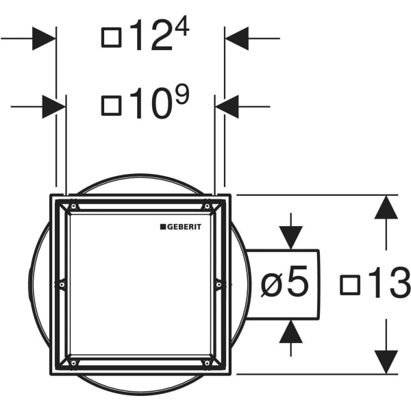 Keramag Geberit Aquorea Floor Inlet Tile-bearing Grating 12 X 12 Cm