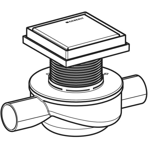 Keramag Geberit Aquorea Floor Inlet Tile-bearing Grating 12 X 12 Cm Rear Inlet