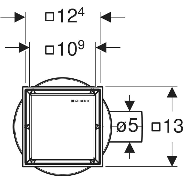Keramag Geberit Aquorea Floor Inlet Tile-bearing Grating 12 X 12 Cm Rear Inlet