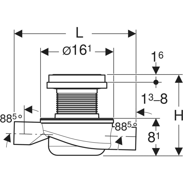 Keramag Geberit Aquorea Floor Inlet Tile-bearing Grating 12 X 12 Cm Rear Inlet