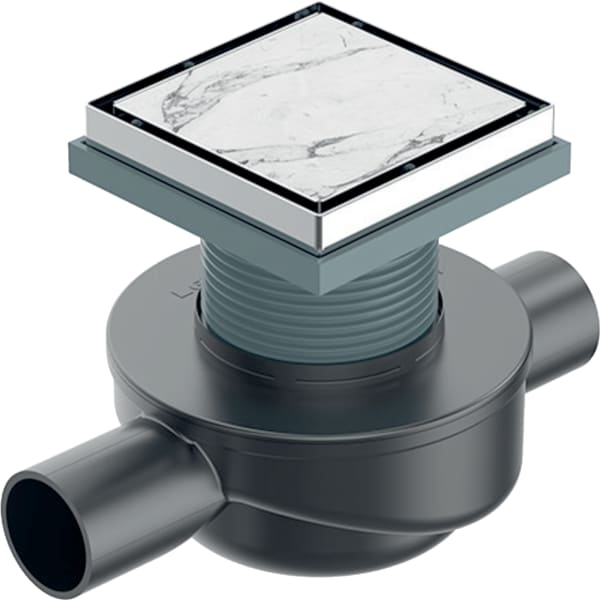 keramag Geberit Aquorea floor inlet tile-bearing grating 12 x 12 cm rear inlet