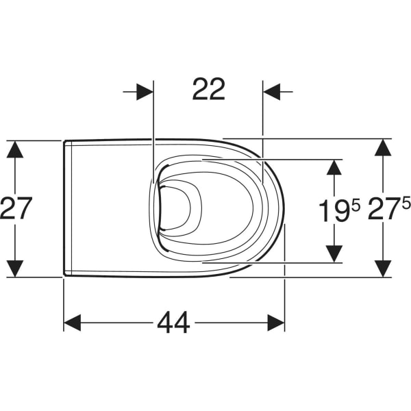 Keramag Geberit Bambini Floor-standing WC For Small Children Washdown Rimfree