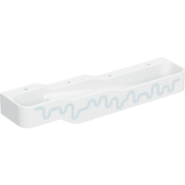 keramag Geberit Bambini play and washspace with four washbasin areas lower basin on the right