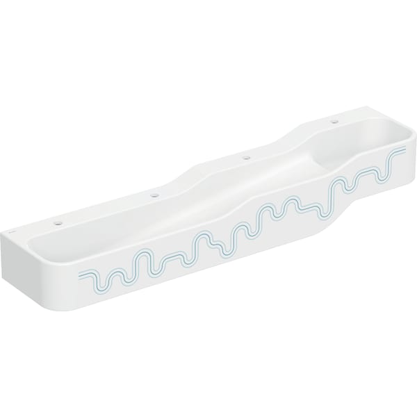 keramag Geberit Bambini play and washspace with four washbasin areas lower sink on the left