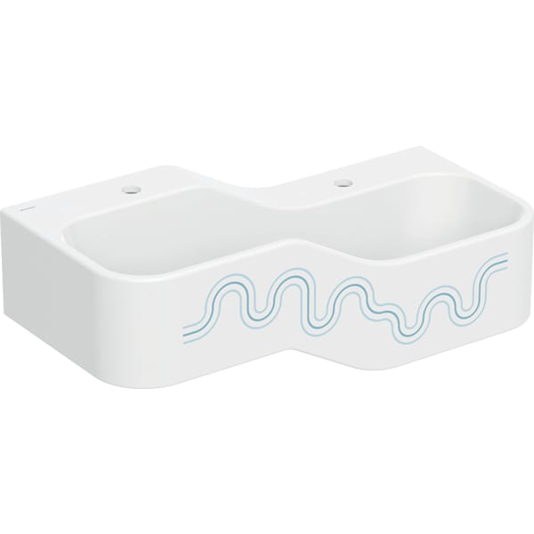 keramag Geberit Bambini play and washspace with two washbasin areas lower basin on the right