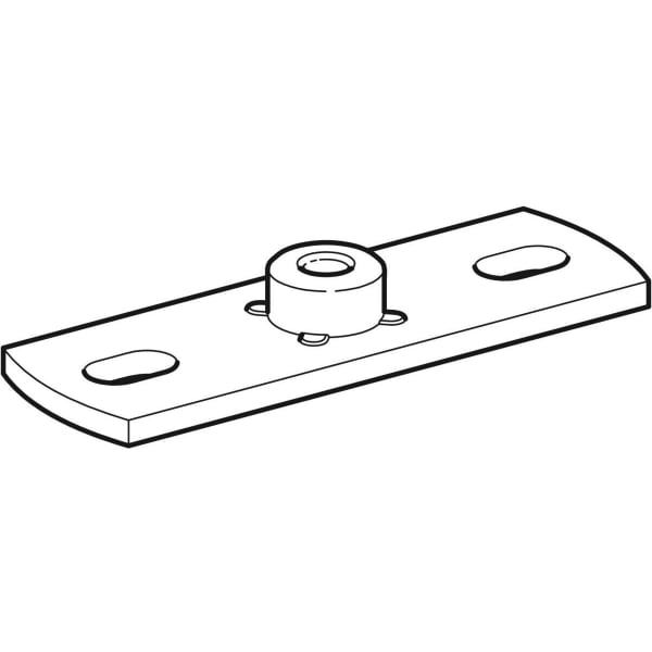 Keramag Geberit Base Plate Rectangular Two-hole With Threaded Socket M10 / G 1/2"