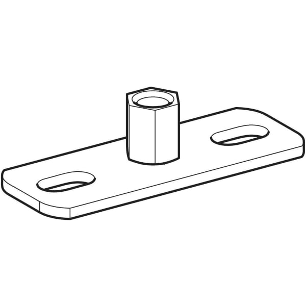 Keramag Geberit Base Plate Rectangular Two-hole With Threaded Socket M8 / M10