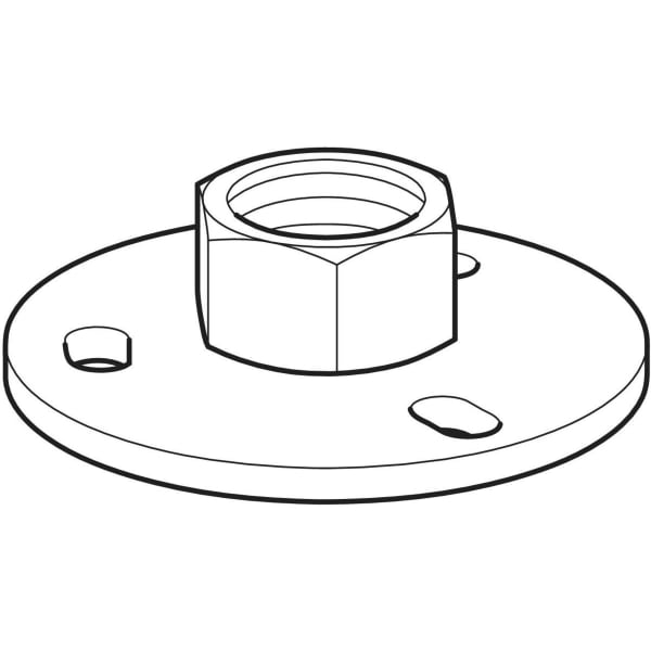 Keramag Geberit Base Plate Round Three-hole With Threaded Socket G 1/2"