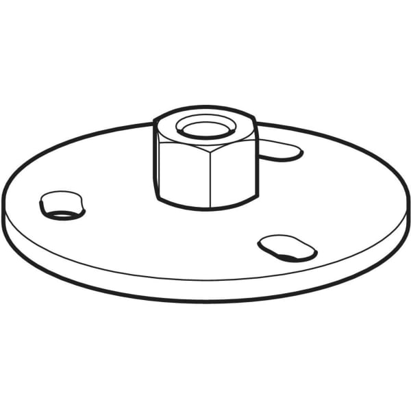 Keramag Geberit Base Plate Round Three-hole With Threaded Socket M10