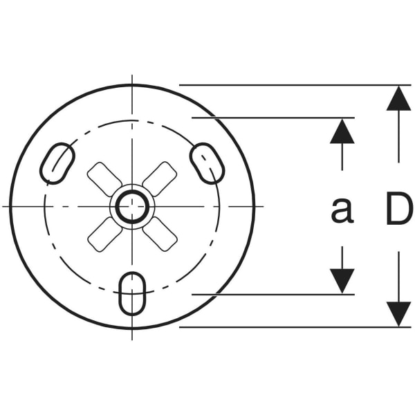 Keramag Geberit Base Plate Round Three-hole With Threaded Socket M10