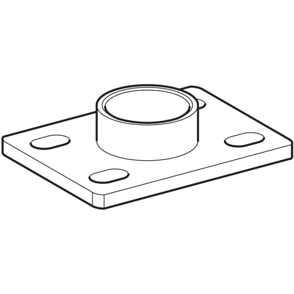 Keramag Geberit Base Plate Square Four-hole With Threaded Socket G
