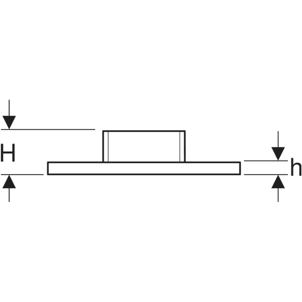 Keramag Geberit Base Plate Square Four-hole With Threaded Socket G