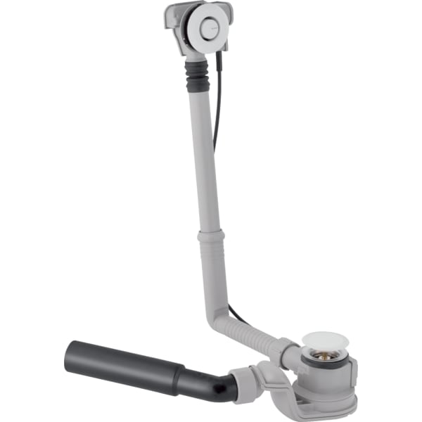 keramag Geberit bathtub drain with push actuation PushControl d52 length 26 cm with ready-to-fit-set and connection bend