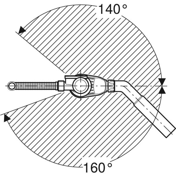 Keramag Geberit Bathtub Drain With Push Actuation PushControl D52 Length 50 Cm With Ready-to-fit-set And Connection Bend