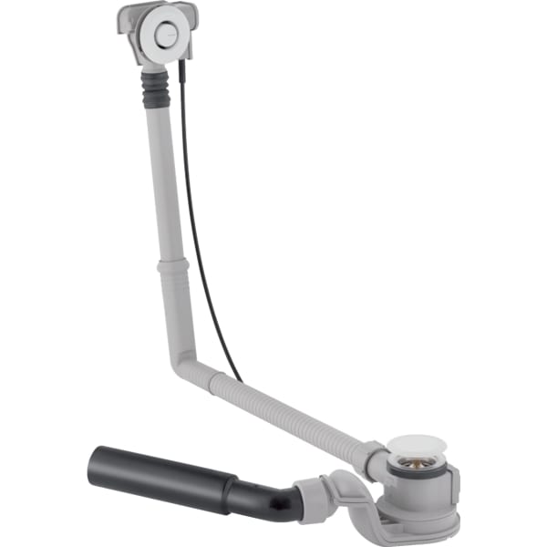 keramag Geberit bathtub drain with push actuation PushControl d52 length 50 cm with ready-to-fit-set and connection bend